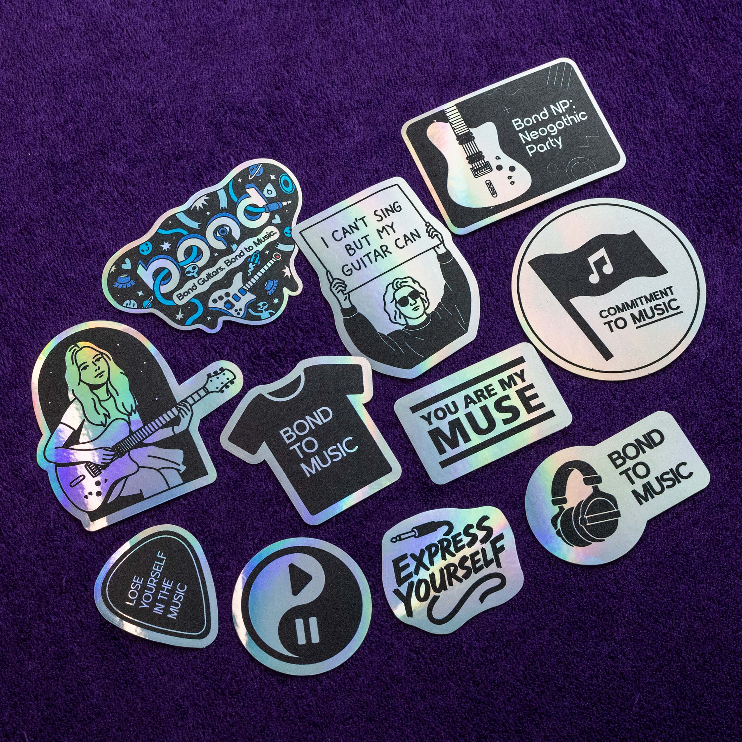 Bond Holographic Sticker Pack