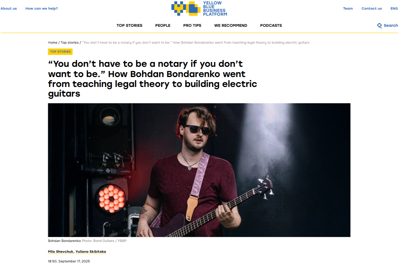 YBBP on Bond Guitars story and the journey of Bohdan Bond
